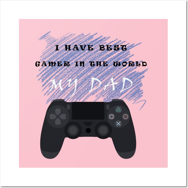 gamer dad gift Wall Art by Newlookal